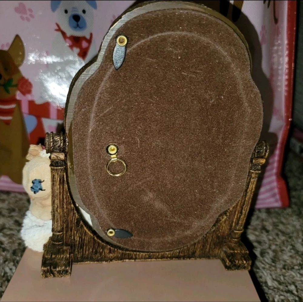 Boyds Bears & Friends Charming Brown & Cream Bunny Picture Frame & Cat Figure